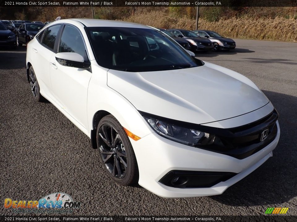 Front 3/4 View of 2021 Honda Civic Sport Sedan Photo #6