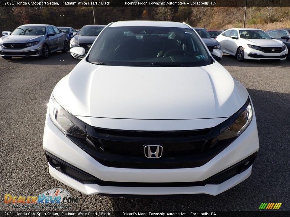 2021 Honda Civic Sport Sedan Platinum White Pearl / Black Photo #7