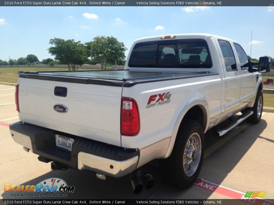 2010 Ford F250 Super Duty Lariat Crew Cab 4x4 Oxford White / Camel Photo #4