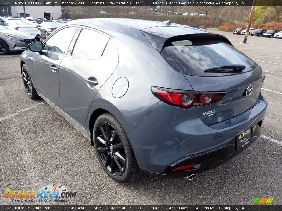2021 Mazda Mazda3 Premium Hatchback AWD Polymetal Gray Metallic / Black Photo #6