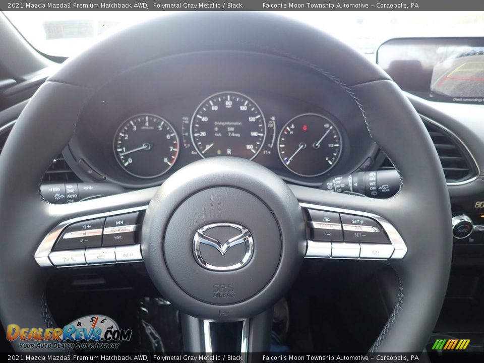 2021 Mazda Mazda3 Premium Hatchback AWD Steering Wheel Photo #15