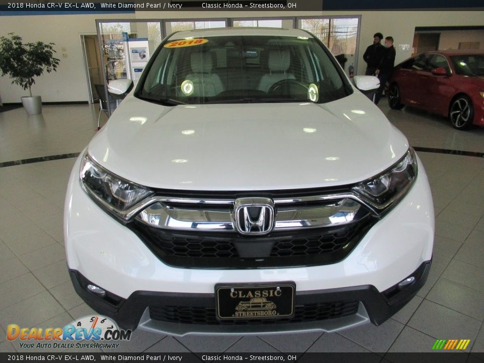 2018 Honda CR-V EX-L AWD White Diamond Pearl / Ivory Photo #2