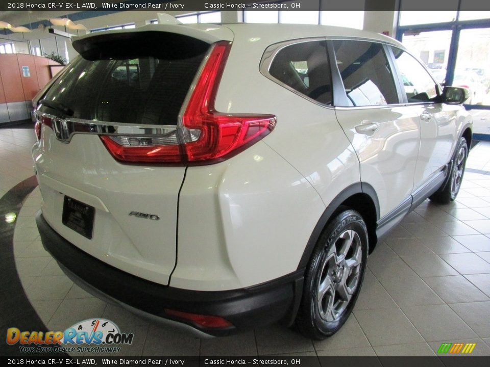 2018 Honda CR-V EX-L AWD White Diamond Pearl / Ivory Photo #7