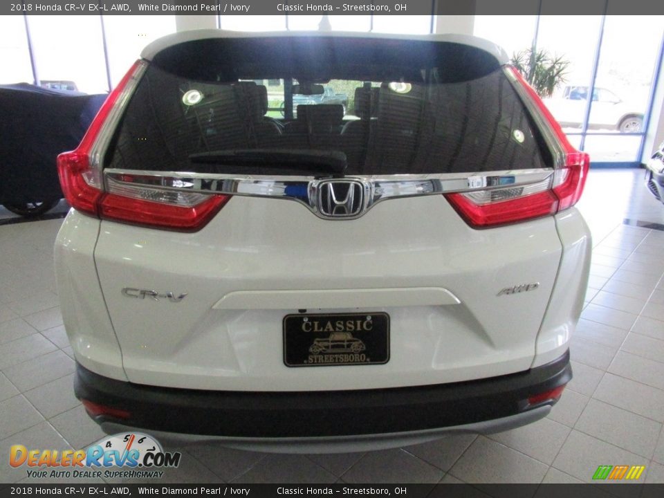 2018 Honda CR-V EX-L AWD White Diamond Pearl / Ivory Photo #8