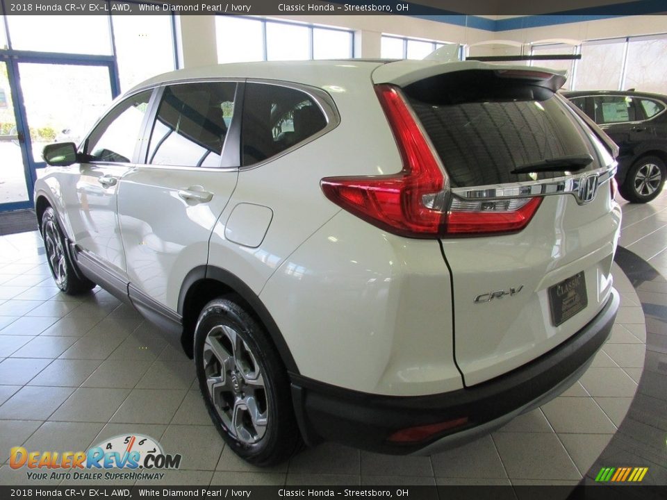 2018 Honda CR-V EX-L AWD White Diamond Pearl / Ivory Photo #9