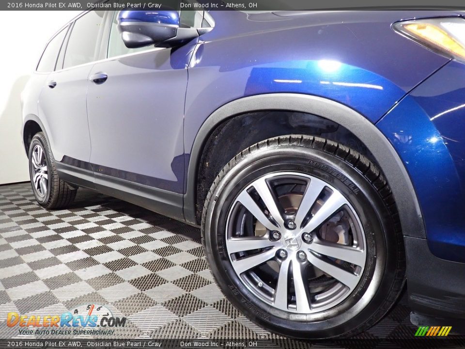 2016 Honda Pilot EX AWD Obsidian Blue Pearl / Gray Photo #3
