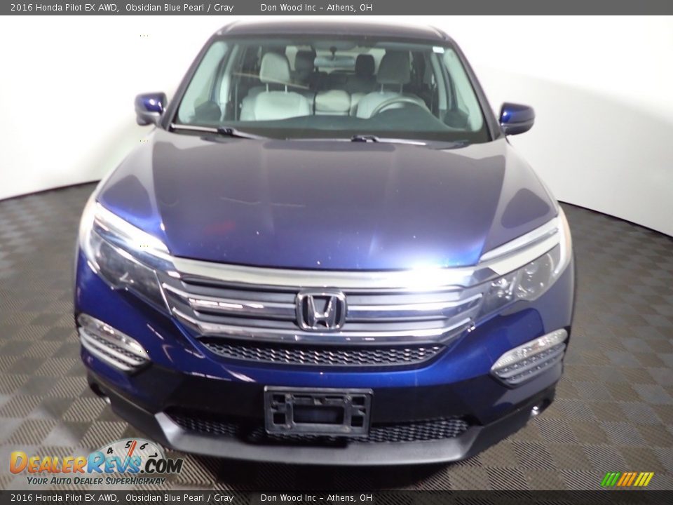 2016 Honda Pilot EX AWD Obsidian Blue Pearl / Gray Photo #4