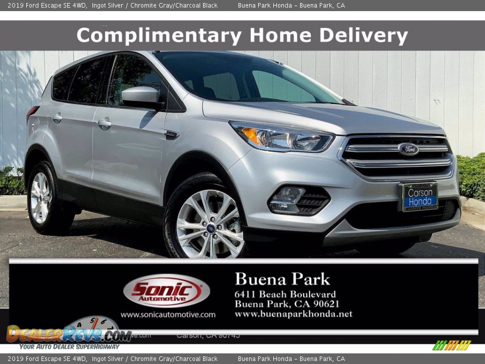 2019 Ford Escape SE 4WD Ingot Silver / Chromite Gray/Charcoal Black Photo #1