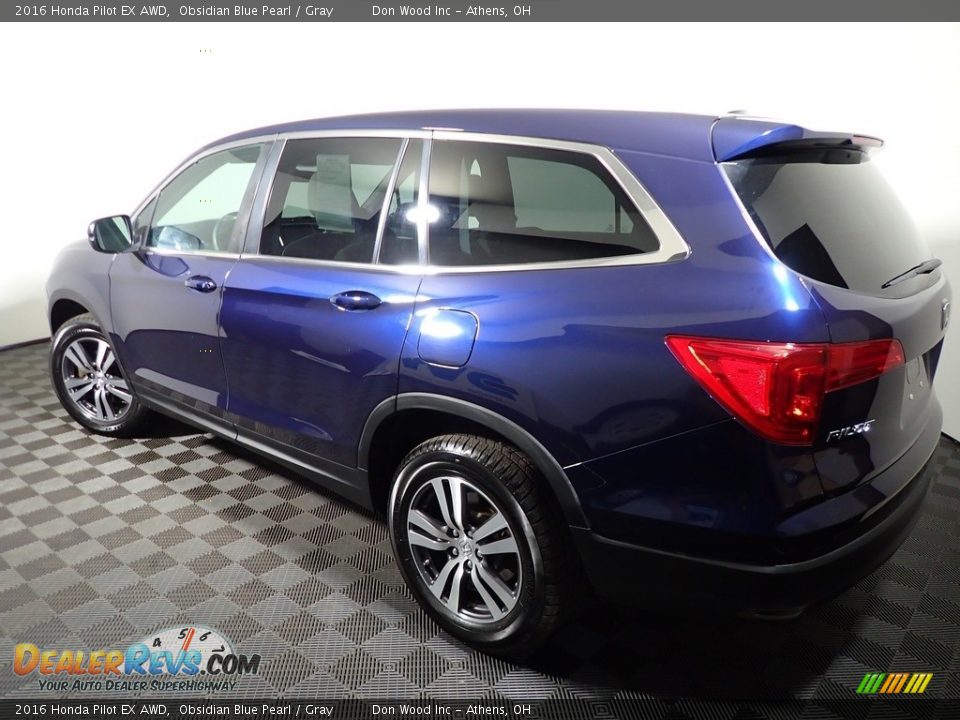 2016 Honda Pilot EX AWD Obsidian Blue Pearl / Gray Photo #9