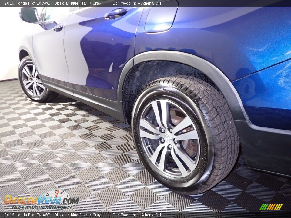 2016 Honda Pilot EX AWD Obsidian Blue Pearl / Gray Photo #10