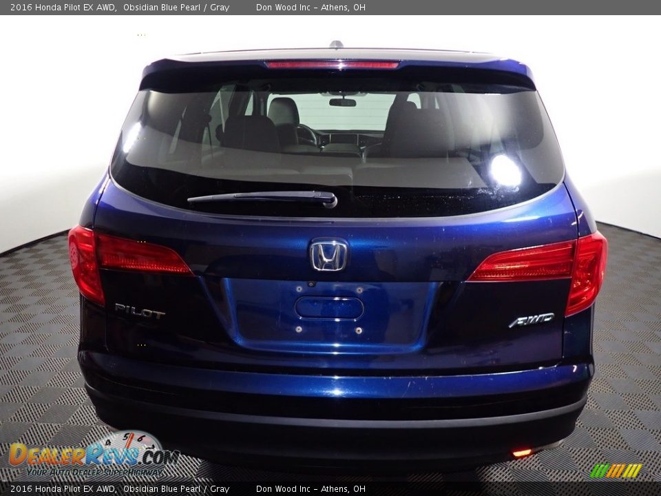 2016 Honda Pilot EX AWD Obsidian Blue Pearl / Gray Photo #11