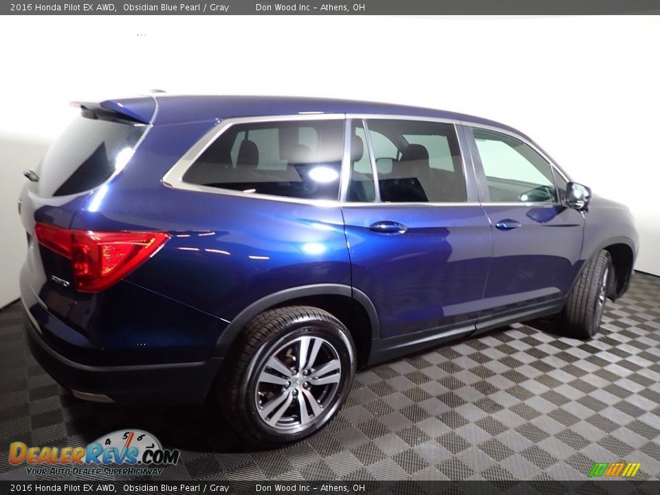 2016 Honda Pilot EX AWD Obsidian Blue Pearl / Gray Photo #15