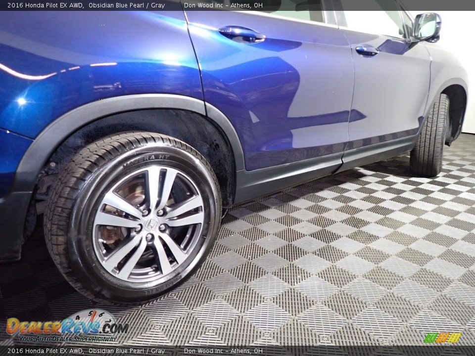 2016 Honda Pilot EX AWD Obsidian Blue Pearl / Gray Photo #16
