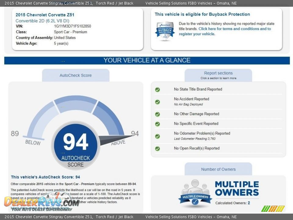 Dealer Info of 2015 Chevrolet Corvette Stingray Convertible Z51 Photo #2