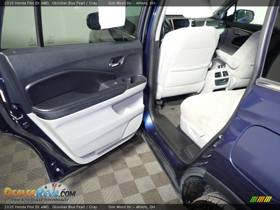 2016 Honda Pilot EX AWD Obsidian Blue Pearl / Gray Photo #20