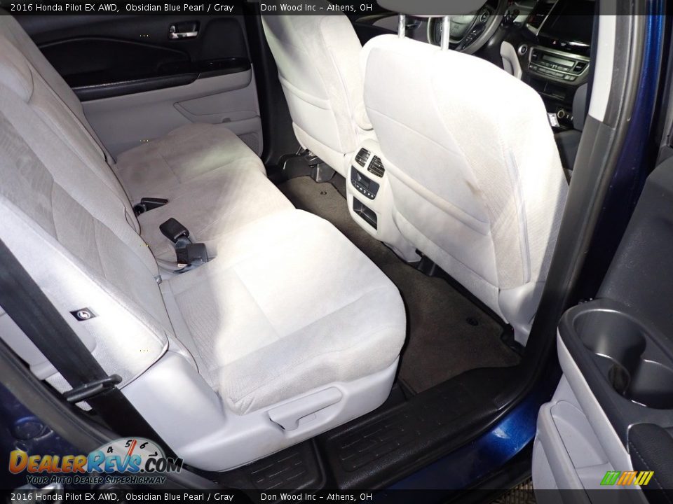 2016 Honda Pilot EX AWD Obsidian Blue Pearl / Gray Photo #23