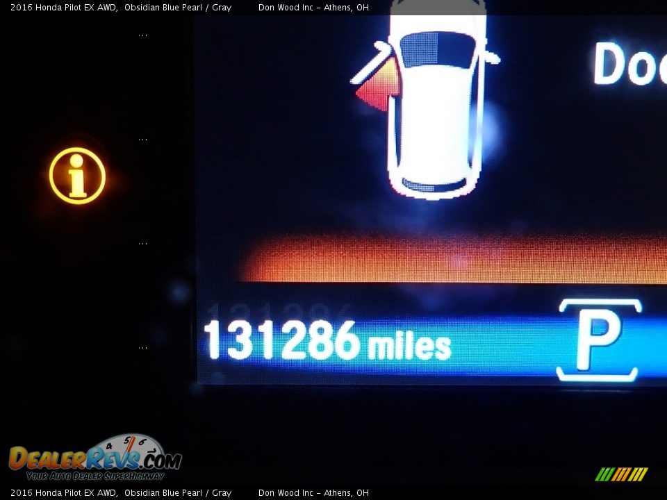 2016 Honda Pilot EX AWD Obsidian Blue Pearl / Gray Photo #28