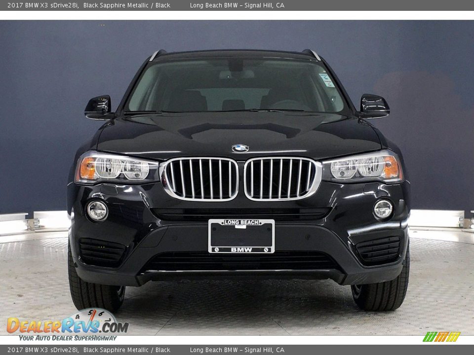 2017 BMW X3 sDrive28i Black Sapphire Metallic / Black Photo #2