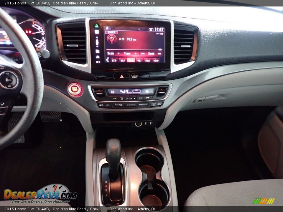 2016 Honda Pilot EX AWD Obsidian Blue Pearl / Gray Photo #30