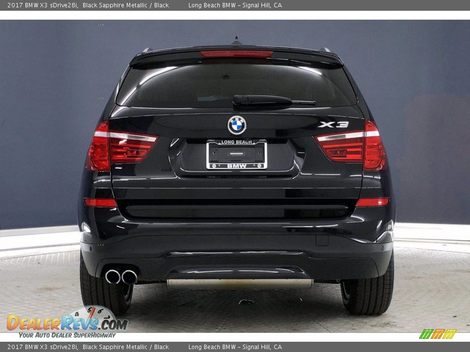 2017 BMW X3 sDrive28i Black Sapphire Metallic / Black Photo #3