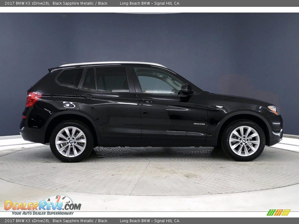 2017 BMW X3 sDrive28i Black Sapphire Metallic / Black Photo #14