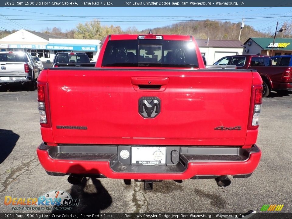 2021 Ram 1500 Big Horn Crew Cab 4x4 Flame Red / Black Photo #5