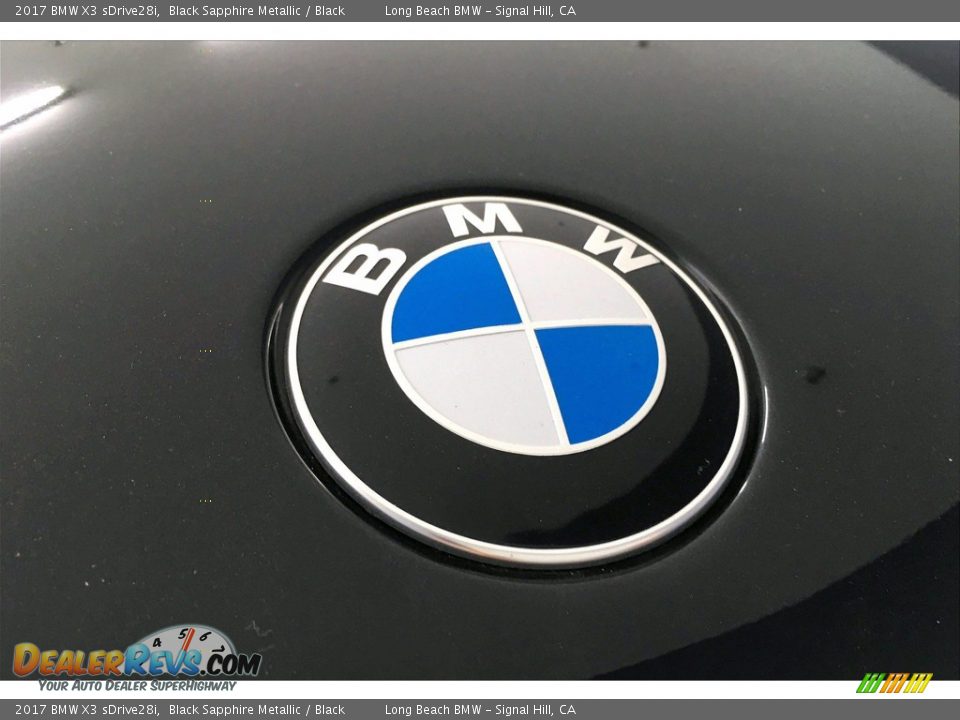 2017 BMW X3 sDrive28i Black Sapphire Metallic / Black Photo #33