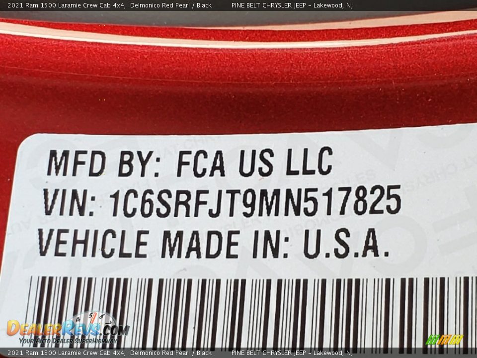 2021 Ram 1500 Laramie Crew Cab 4x4 Delmonico Red Pearl / Black Photo #13