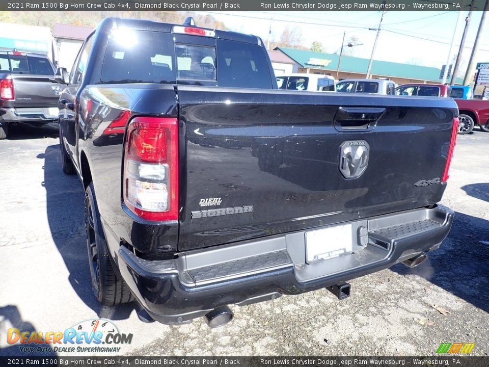 2021 Ram 1500 Big Horn Crew Cab 4x4 Diamond Black Crystal Pearl / Black Photo #4