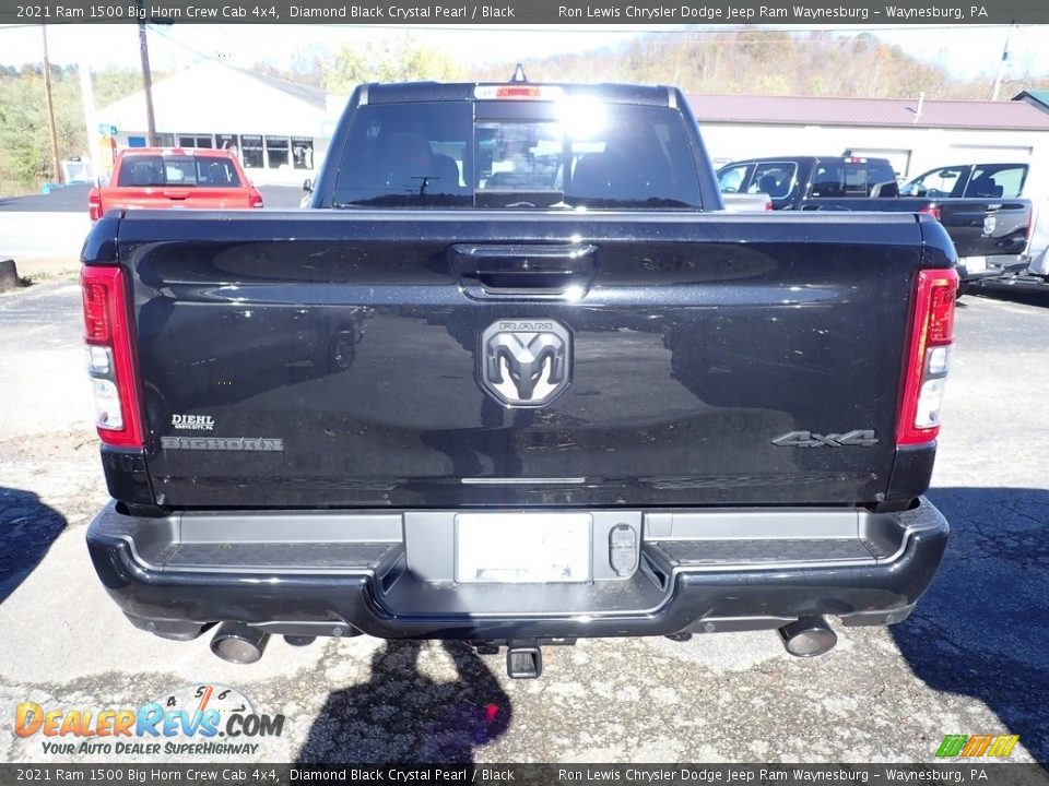 2021 Ram 1500 Big Horn Crew Cab 4x4 Diamond Black Crystal Pearl / Black Photo #5