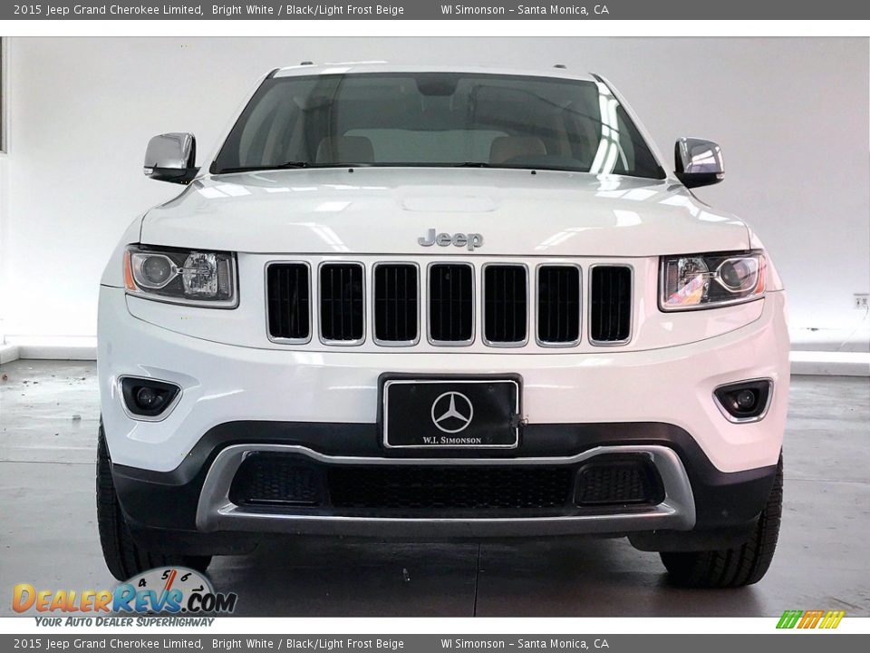 2015 Jeep Grand Cherokee Limited Bright White / Black/Light Frost Beige Photo #2