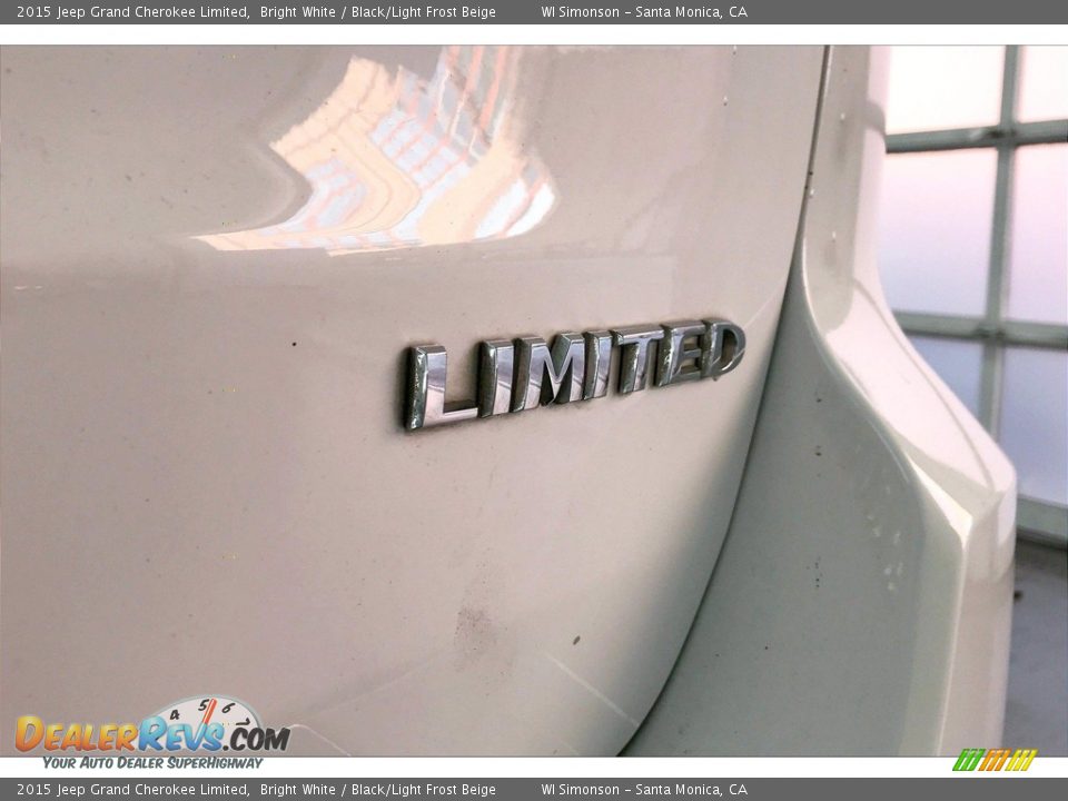 2015 Jeep Grand Cherokee Limited Bright White / Black/Light Frost Beige Photo #7