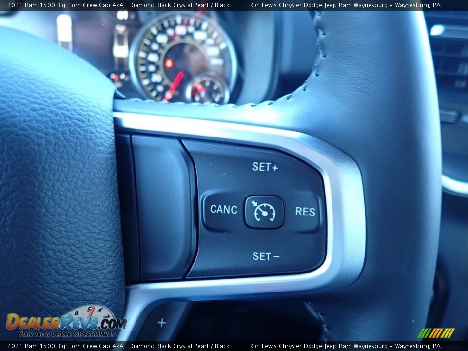 2021 Ram 1500 Big Horn Crew Cab 4x4 Diamond Black Crystal Pearl / Black Photo #19