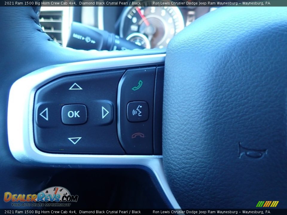 2021 Ram 1500 Big Horn Crew Cab 4x4 Diamond Black Crystal Pearl / Black Photo #20