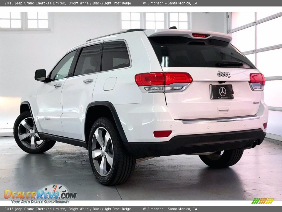 2015 Jeep Grand Cherokee Limited Bright White / Black/Light Frost Beige Photo #10