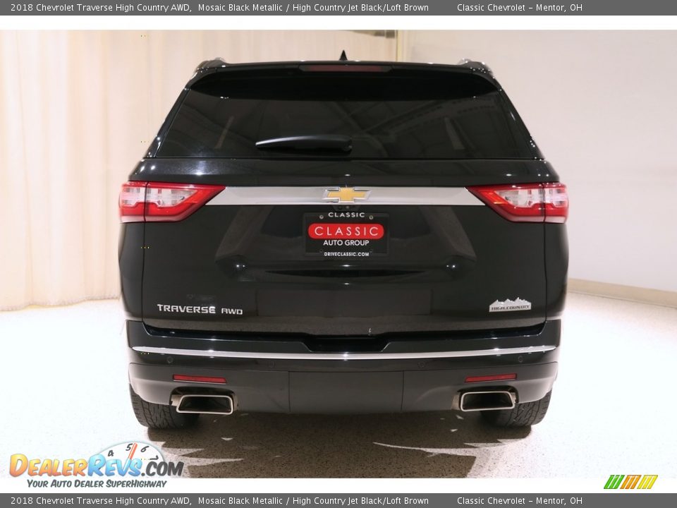 2018 Chevrolet Traverse High Country AWD Mosaic Black Metallic / High Country Jet Black/Loft Brown Photo #22