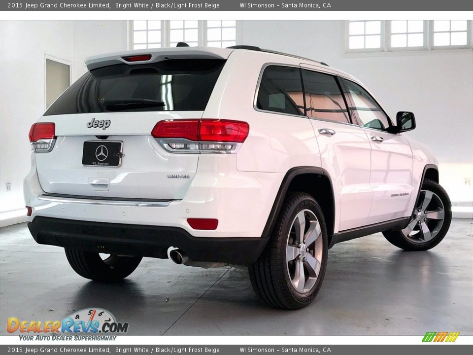2015 Jeep Grand Cherokee Limited Bright White / Black/Light Frost Beige Photo #13