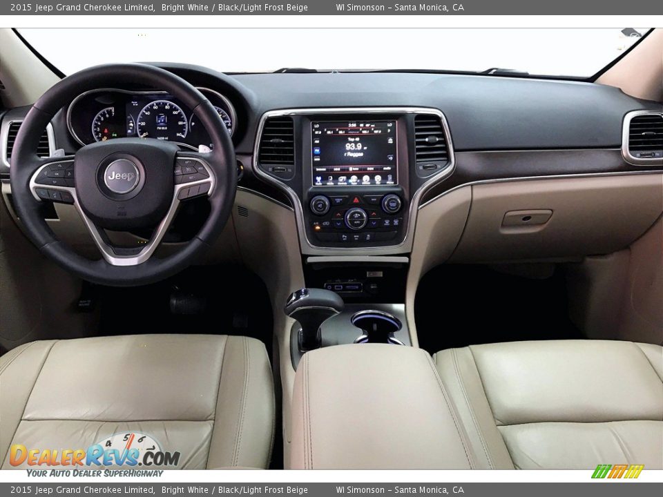 2015 Jeep Grand Cherokee Limited Bright White / Black/Light Frost Beige Photo #15