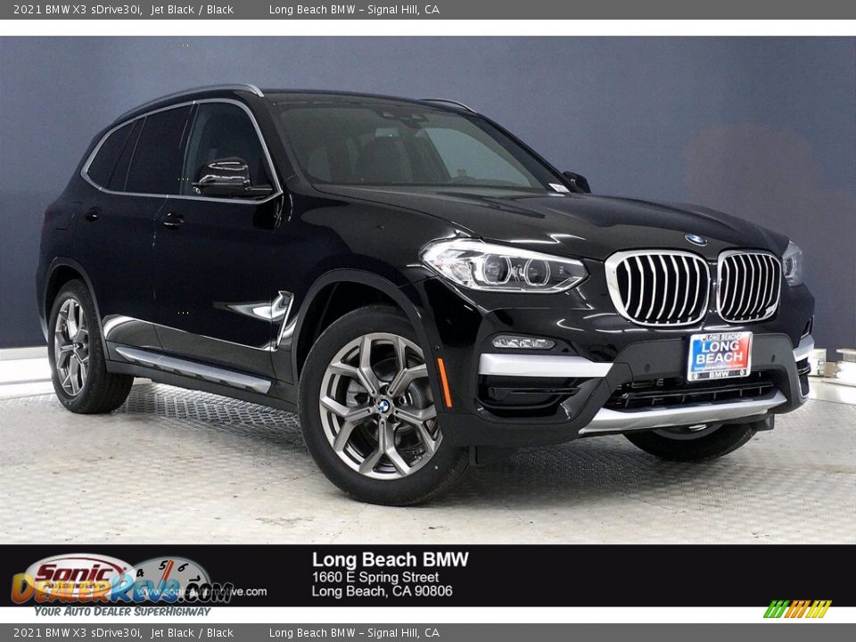 2021 BMW X3 sDrive30i Jet Black / Black Photo #1