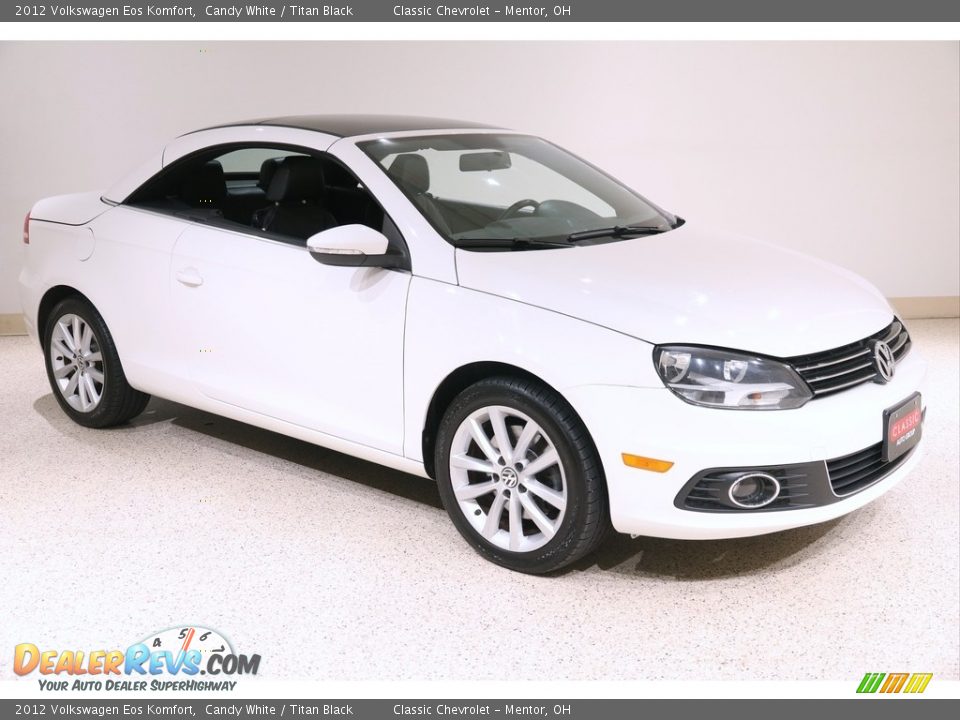 2012 Volkswagen Eos Komfort Candy White / Titan Black Photo #2