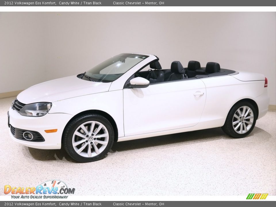 2012 Volkswagen Eos Komfort Candy White / Titan Black Photo #4