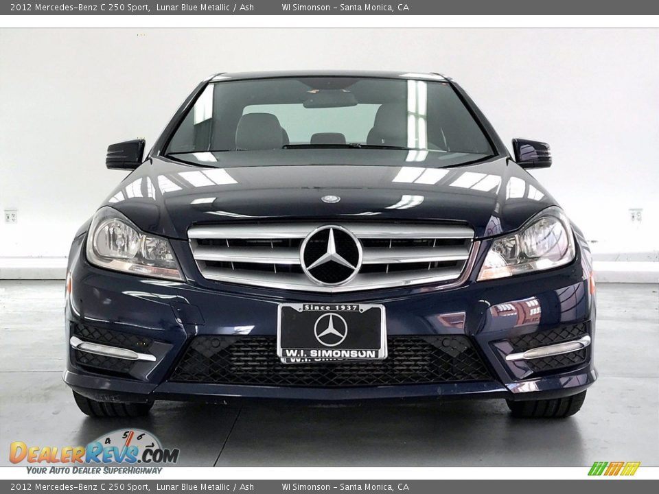 2012 Mercedes-Benz C 250 Sport Lunar Blue Metallic / Ash Photo #2