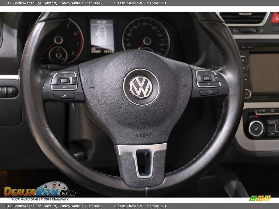 2012 Volkswagen Eos Komfort Candy White / Titan Black Photo #8