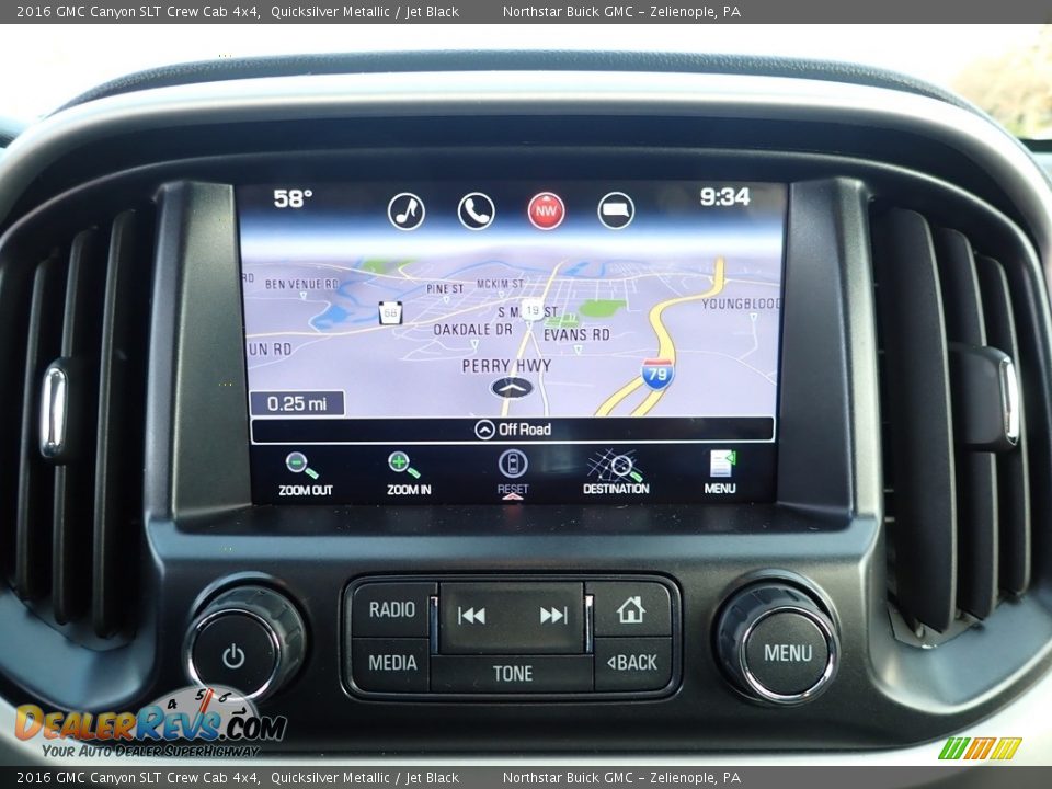 Navigation of 2016 GMC Canyon SLT Crew Cab 4x4 Photo #23