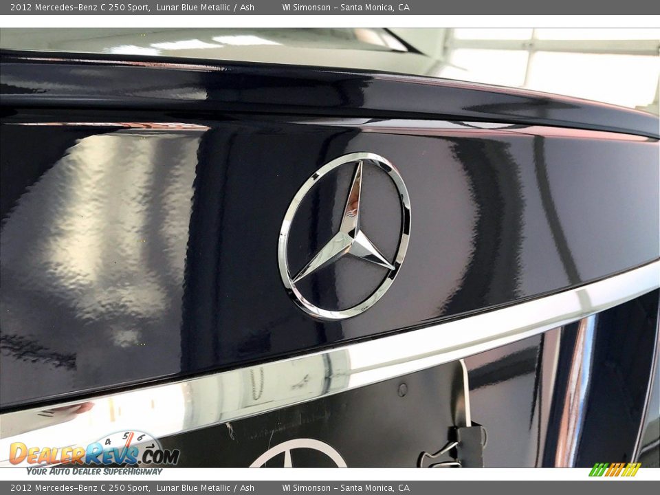 2012 Mercedes-Benz C 250 Sport Lunar Blue Metallic / Ash Photo #7