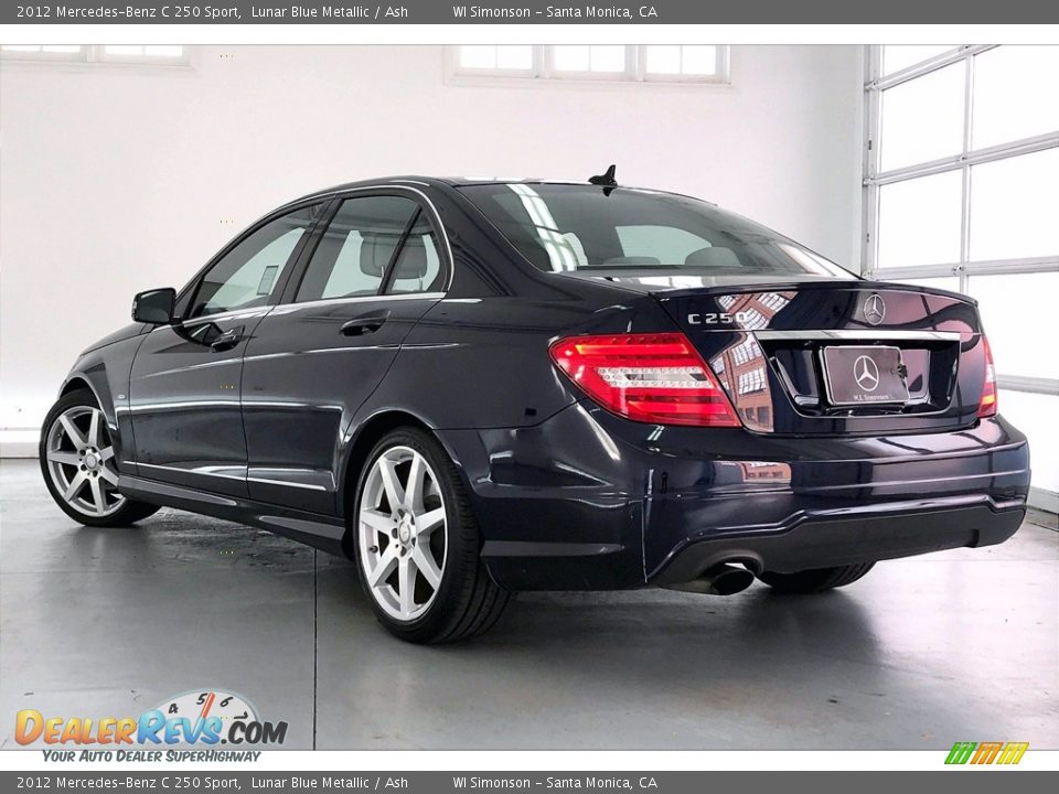 2012 Mercedes-Benz C 250 Sport Lunar Blue Metallic / Ash Photo #10