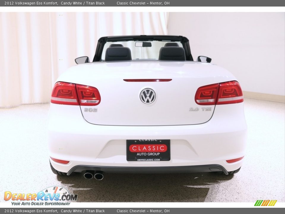 2012 Volkswagen Eos Komfort Candy White / Titan Black Photo #18