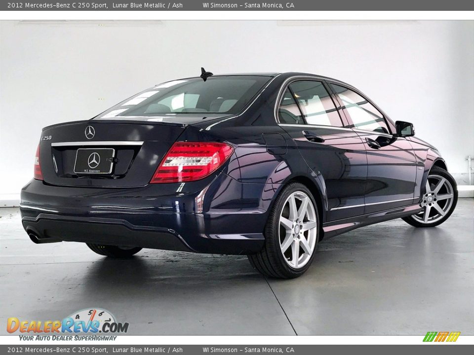 2012 Mercedes-Benz C 250 Sport Lunar Blue Metallic / Ash Photo #13