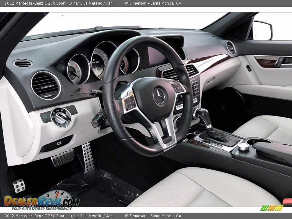 2012 Mercedes-Benz C 250 Sport Lunar Blue Metallic / Ash Photo #14