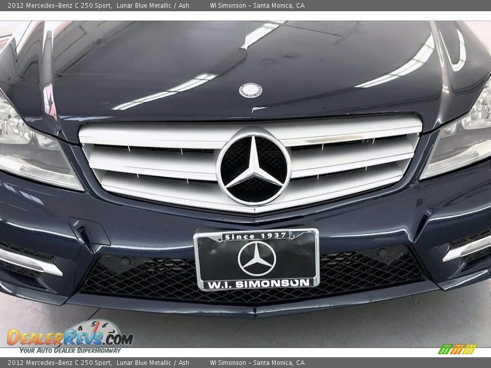 2012 Mercedes-Benz C 250 Sport Lunar Blue Metallic / Ash Photo #30